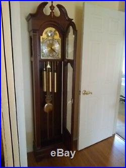 Ridgeway Tempus Fugit Grandfather Clock 7' Weight Driven Westminster Chime