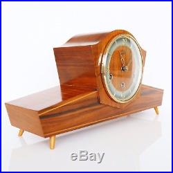 SCHATZ Mantel Clock JUBA Vintage WESTMINSTER Chime HIGH GLOSS Mid Century German