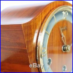 SCHATZ Mantel Clock JUBA Vintage WESTMINSTER Chime HIGH GLOSS Mid Century German