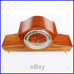 SCHATZ Mantel Clock JUBA Vintage WESTMINSTER Chime HIGH GLOSS Mid Century German