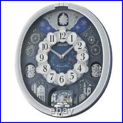 SEIKO Glittering Starry Night Melodies in Motion Wall Clock, Silver