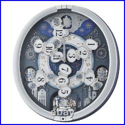 SEIKO Glittering Starry Night Melodies in Motion Wall Clock, Silver