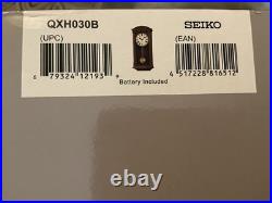 SEIKO QXH030B Westminster/Whittington Dual Chime Wall Clock with Pendulam