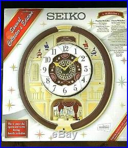 SEIKO Spc Ed Melodies in Motion Wall Clock 24 Songs Swarovski Elements Analog