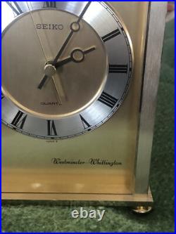SEIKO Westminster Whittington Mantel Vintage Chime Clock, Made in Japan