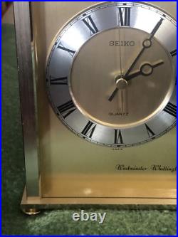 SEIKO Westminster Whittington Mantel Vintage Chime Clock, Made in Japan