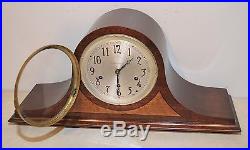 Seth Thomas Chime 56-1934 Antique Westminster Clock In Mahogany & Maple Burl
