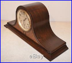Seth Thomas Chime 60 1939 Antique Westminster Clock In Mahogany & Maple Burl