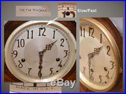 Seth Thomas Chime 60 1939 Antique Westminster Clock In Mahogany & Maple Burl