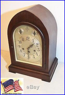 Seth Thomas Grand Westminster Chime #72-1921 Antique Chime Clock In Mahogany