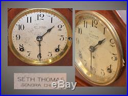 Seth Thomas Mid-size 4 Bell Sonora Chime No. 55-1914 Antique Westminster Clock