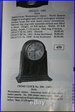 SETH THOMAS Mantel Antique Chime Clock No100 c/1929 Totally RESTORED WESTMINSTER