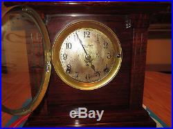 SETH THOMAS SONORA 4 bell Westminster chime ADAMANTINE rosewood clock 1908