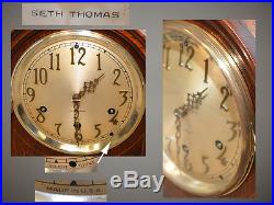 Seth Thomas Westminster Chime Clock #96 1928 Antique Clock In Rubbed Mahogany
