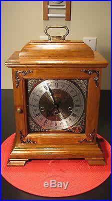 Stunning Franz Hermle Hamilton Westminster Chime Key Wind Mantle Clock, Works