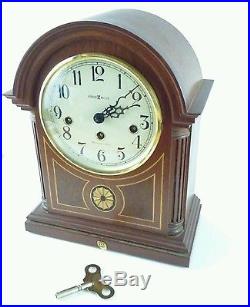Stunning Howard Miller Barrister Westminster Chime Key Wind Mantle Clock Works