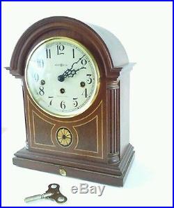 Stunning Howard Miller Barrister Westminster Chime Key Wind Mantle Clock Works