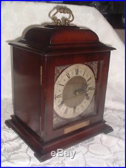 SUPERB English Vintage GEORGIAN STYLE Westminster Chiming BRACKET CLOCK by TN&G