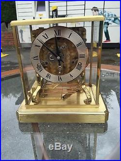 Schatz And Sohne Skeleton Mantle Clock Westminster Chime 7 Jewels