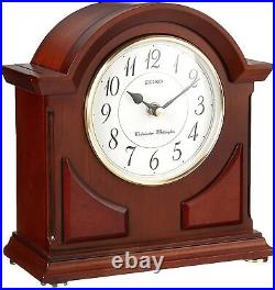 Seiko 9 Brown Wooden Case with Chime Mantel Clock