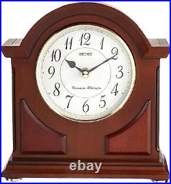 Seiko 9 Brown Wooden Case with Chime Mantel Clock