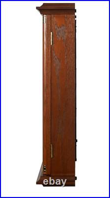 Seiko Dark Wood Oak Finish Westminster Chime Battery Pendulum Wall Clock QXH039B
