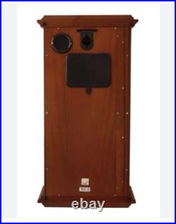 Seiko Dark Wood Oak Finish Westminster Chime Battery Pendulum Wall Clock QXH039B