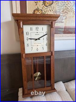 Seiko Mahogany Arched Wall Clock with Pendulum Westminster/Whittington