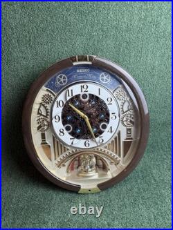 Seiko Melodies In Motion Clock QXM394BRH Musical Moving Dial 40 Songs Works