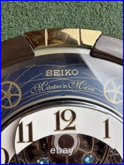 Seiko Melodies In Motion Clock QXM394BRH Musical Moving Dial 40 Songs Works Seiko Melodies In Motion Clock QXM394BRH Musical Moving Dial 40 Songs Works