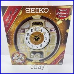 Seiko Melodies in Motion Musical Wall Clock 22 Crystals Collectors Edition