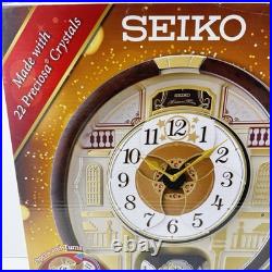 Seiko Melodies in Motion Musical Wall Clock 22 Crystals Collectors Edition