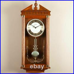 Seiko Oak Wall Clock 11.5 Inches Wide, Dark Brown QXH107BLH