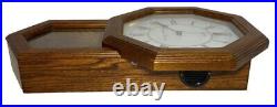 Seiko QXH110BLH Light Oak Traditional Schoolhouse Wall Clock With Chime