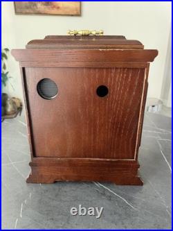Seiko QXJ004BLH Solid Oak Mantel Clock Westminster Whittington Chimes Works