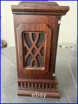 Seiko QXJ004BLH Solid Oak Mantel Clock Westminster Whittington Chimes Works