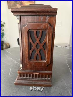 Seiko QXJ004BLH Solid Oak Mantel Clock Westminster Whittington Chimes Works