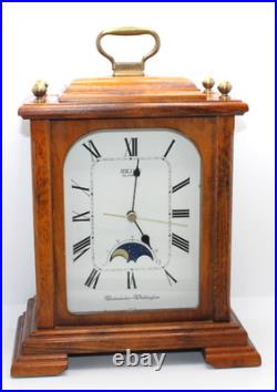 Seiko Quartz Desk Mantel Clock Westminster Wittington QGZ401B Rare Tested Works