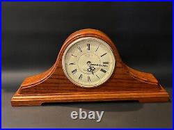 Seiko Quartz Westminster Chime Oak Mantel Desk Clock, 16 1/4 Wide, 7 1/2 High