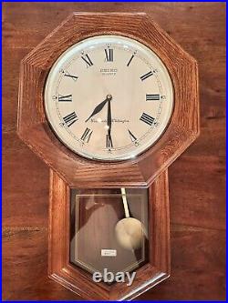 Seiko Quartz Westminster Whittington Clock withChime & Pendulum 21 x 13 x 4
