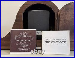Seiko Quartz Westminster Whittington Mantel Clock 21.75X9.25X4.5 AQF153B