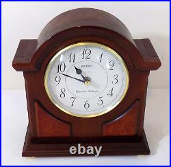 Seiko Sayo Wooden Chime Mantel Clock Brown Westminster Whittington