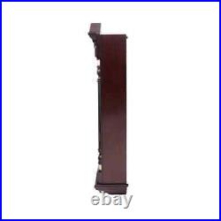 Seiko Stanley Dark Brown Solid Oak Case Wall Clock, Model QXH004BLH