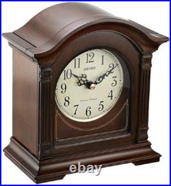 Seiko Walnut Wooden Case with Chime Mantel Clock QXJ029BLH