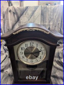 Seiko Westminster 12 Melodies Mantle Clock With Pendulum and Daytime Monitor
