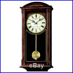 Seiko Westminster Whittington Dual Chime Wall Clock With Pendulum Brown