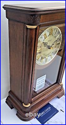 Seiko Wood Westminster Chime Mantel Clock with Pendulum QXQ008B Imperfect Box