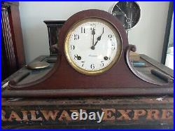 Sessions 8 day antique mantle Clock, chimes hour and half, restoration project