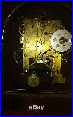 Sessions Rare Antique Mantle Clock Westminster Chimes 100% Original Runs Great