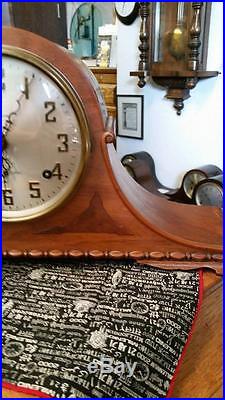 Sessions Two Train Westminster Chime Walnut Mantel Clock